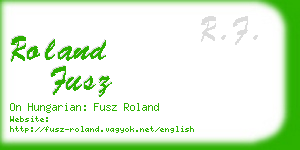 roland fusz business card